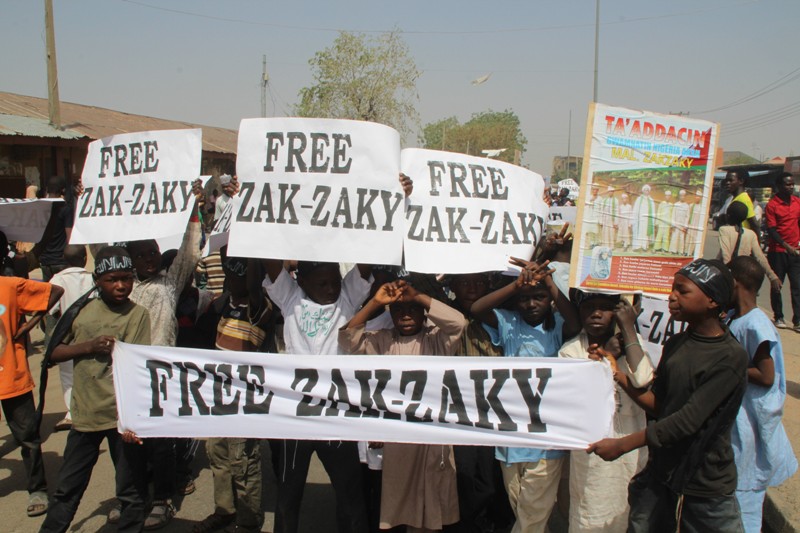 free zakzaky protest bauchi by children